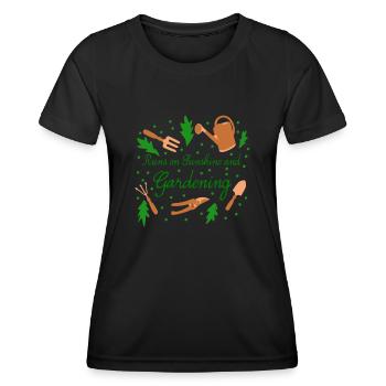 Gardener Gardening Garden - Women's Functional T-Shirt - black - Front - AI Model Female 172 light (172cm)