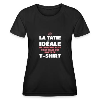 The ideal auntie, look no further, it's me - Women's Functional T-Shirt - black - Front - AI Model Female 172 light (172cm)