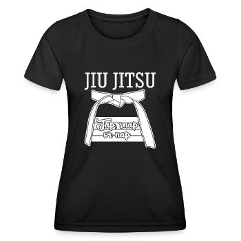 Ju-Jitsu BJJ Jujutsu Jiu-Jitsu - Frauen Funktions-T-Shirt - Schwarz - Vorne - AI Model Female 172 light (172cm)