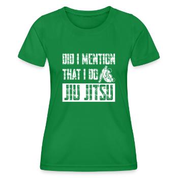 Ju-Jitsu BJJ Jujutsu - Women's Functional T-Shirt - kelly green - Front - AI Model Female 172 dark (172cm)