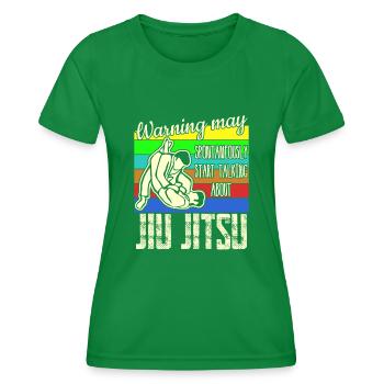 Ju-Jitsu Jujutsu Jiu-Jitsu - Women's Functional T-Shirt - kelly green - Front - AI Model Female 172 dark (172cm)