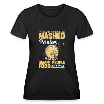 Kartoffelbrei Kartoffelpüree - Frauen Funktions-T-Shirt - Schwarz - Vorne - AI Model Female 172 light (172cm)