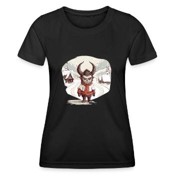 Krampus Bad Santa Claus Kramperl Krampus - Women's Functional T-Shirt - black - Front - AI Model Female 172 light (172cm)