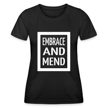 drôle de guérison énergie blague auto-guérison - T-shirt sport Femme - noir - Devant - AI Model Female 172 light (172cm)