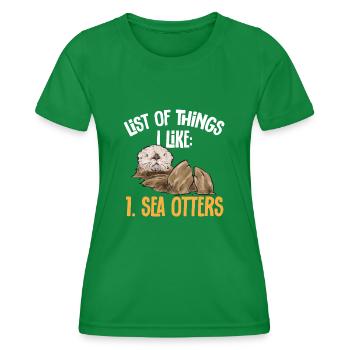Seeotter - Frauen Funktions-T-Shirt - Kelly Green - Vorne - AI Model Female 172 dark (172cm)