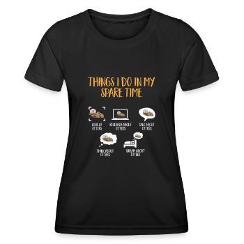 Seeotter - Frauen Funktions-T-Shirt - Schwarz - Vorne - AI Model Female 172 light (172cm)