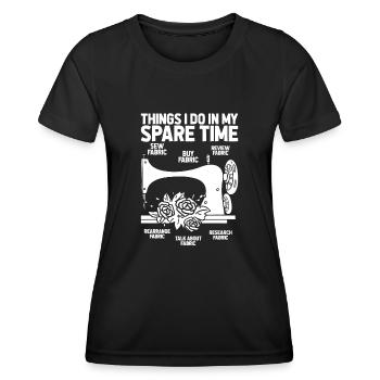 Machine à coudre Machine à coudre - T-shirt sport Femme - noir - Devant - AI Model Female 172 light (172cm)