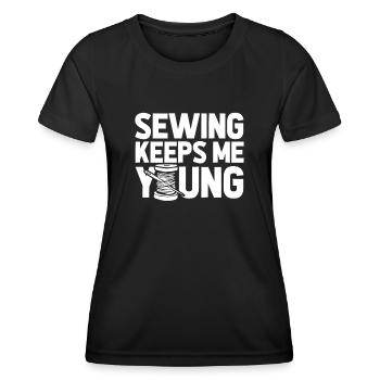 Sewing Sewing Machine - Women's Functional T-Shirt - black - Front - AI Model Female 172 light (172cm)