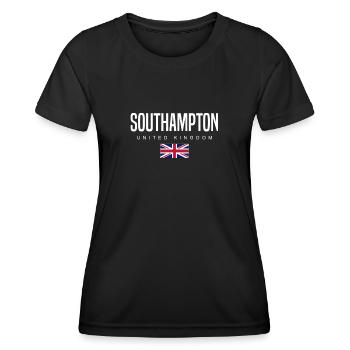 Southampton, Angleterre, Royaume-Uni - T-shirt sport Femme - noir - Devant - AI Model Female 172 light (172cm)