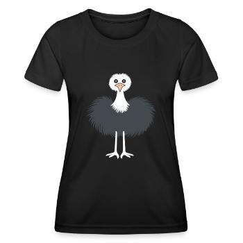 Strauß - Frauen Funktions-T-Shirt - Schwarz - Vorne - AI Model Female 172 light (172cm)
