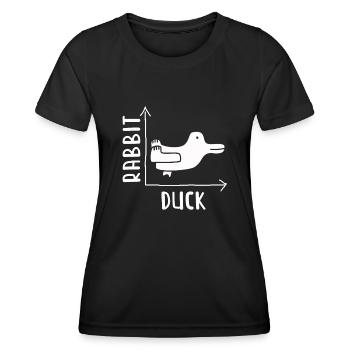 Wittgensteins Hasen-Enten-Illusion - Frauen Funktions-T-Shirt - Schwarz - Vorne - AI Model Female 172 light (172cm)