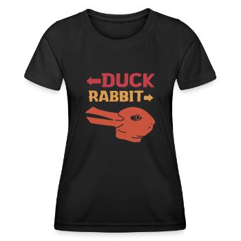 Wittgenstein lapin canard illusion - T-shirt sport Femme - noir - Devant - AI Model Female 172 light (172cm)