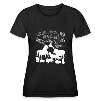 Vétérinaire Assistant(e) Vétérinaire - T-shirt sport Femme - noir - Devant - AI Model Female 172 light (172cm)