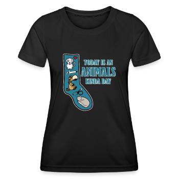 Veterinary Assistant Sock Veterinarian - Frauen Funktions-T-Shirt - Schwarz - Vorne - AI Model Female 172 light (172cm)