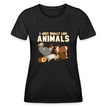 Vétérinaire Assistant Vétérinaire Animaux de compagnie - T-shirt sport Femme - noir - Devant - AI Model Female 172 light (172cm)