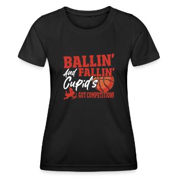 Heart Basket Couples Basketball Must Haves for - Women's Functional T-Shirt - black - Front - AI Model Female 172 light (172cm)