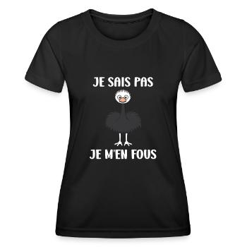 Strauß Zitat - Frauen Funktions-T-Shirt - Schwarz - Vorne - AI Model Female 172 light (172cm)
