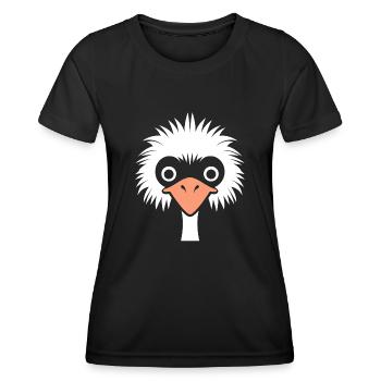 Strauß - Frauen Funktions-T-Shirt - Schwarz - Vorne - AI Model Female 172 light (172cm)