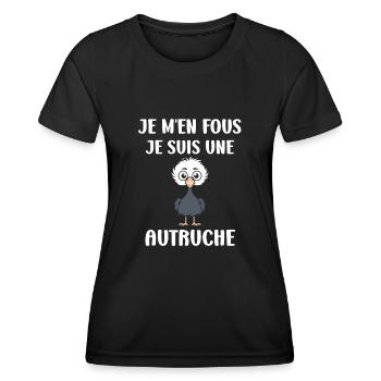 Strauß Zitat - Frauen Funktions-T-Shirt - Schwarz - Vorne - AI Model Female 172 light (172cm)