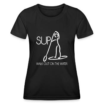 Stand up Paddling Paddles SUP Board - Women's Functional T-Shirt - black - Front - AI Model Female 172 light (172cm)