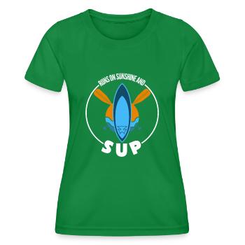 SUP-Board Stand up Paddling Paddles - Frauen Funktions-T-Shirt - Kelly Green - Vorne - AI Model Female 172 dark (172cm)