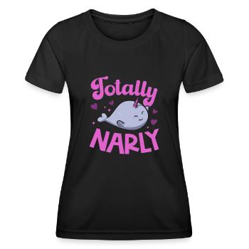 Narwhal Unicorn Whale - Women's Functional T-Shirt - black - Front - AI Model Female 172 light (172cm)