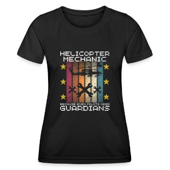 Helicopter Mechanic Guardian Pride - Women's Functional T-Shirt - black - Front - AI Model Female 172 light (172cm)