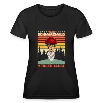 My Black Forest, my home, Forest - Women's Functional T-Shirt - black - Front - AI Model Female 172 light (172cm)