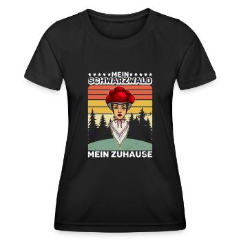 Ma Forêt-Noire, ma forêt natale - T-shirt sport Femme - noir - Devant - AI Model Female 172 light (172cm)