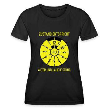 HU - Zustand entspricht Alter und Laufleistung - Frauen Funktions-T-Shirt - Schwarz - Vorne - AI Model Female 172 light (172cm)