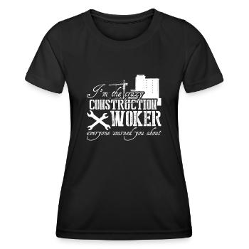 Construction Worker Construction Manager - Frauen Funktions-T-Shirt - Schwarz - Vorne - AI Model Female 172 light (172cm)