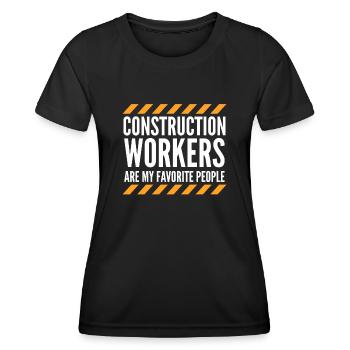 Construction Manager Construction Worker - Frauen Funktions-T-Shirt - Schwarz - Vorne - AI Model Female 172 light (172cm)