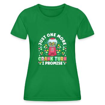 Machine à chewing-gum drôle - T-shirt sport Femme - vert - Devant - AI Model Female 172 dark (172cm)