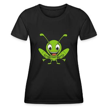 Heuschrecke - Frauen Funktions-T-Shirt - Schwarz - Vorne - AI Model Female 172 light (172cm)