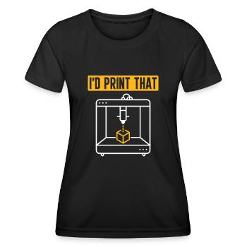 3D Drucker 3D Druck - Frauen Funktions-T-Shirt - Schwarz - Vorne - AI Model Female 172 light (172cm)