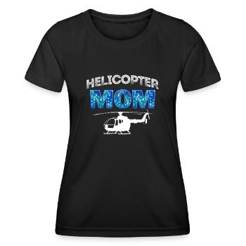 Helikopter Eltern Lustige Helikoptermutter - Frauen Funktions-T-Shirt - Schwarz - Vorne - AI Model Female 172 light (172cm)