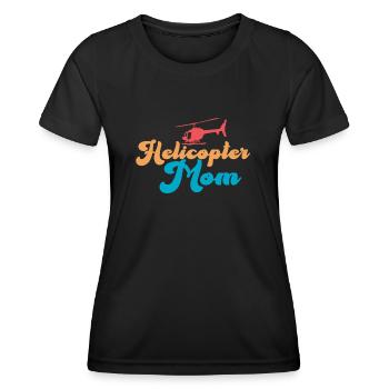 Helikopter Eltern Lustige Helikoptermutter - Frauen Funktions-T-Shirt - Schwarz - Vorne - AI Model Female 172 light (172cm)