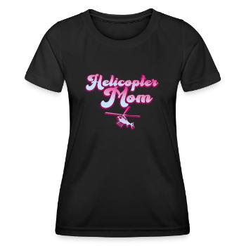 Helikopter Eltern Lustige Helikoptermutter - Frauen Funktions-T-Shirt - Schwarz - Vorne - AI Model Female 172 light (172cm)