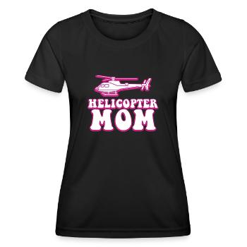 Helikopter Eltern Lustige Helikoptermutter - Frauen Funktions-T-Shirt - Schwarz - Vorne - AI Model Female 172 light (172cm)