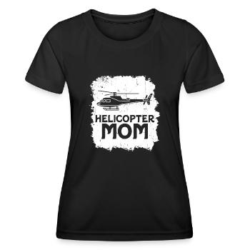 Helikopter Eltern Lustige Helikoptermutter - Frauen Funktions-T-Shirt - Schwarz - Vorne - AI Model Female 172 light (172cm)