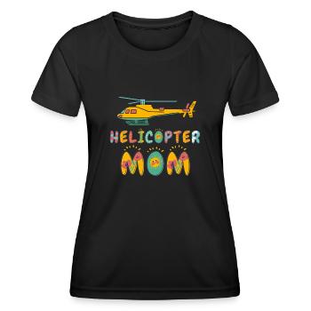 Helikopter Eltern Lustige Helikoptermutter - Frauen Funktions-T-Shirt - Schwarz - Vorne - AI Model Female 172 light (172cm)