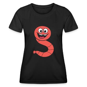 vers de terre - T-shirt sport Femme - noir - Devant - AI Model Female 172 light (172cm)