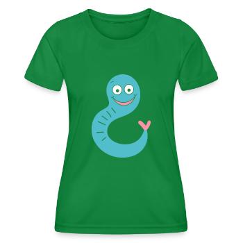 earthworms - Women's Functional T-Shirt - kelly green - Front - AI Model Female 172 dark (172cm)