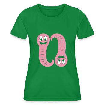 earthworm - Women's Functional T-Shirt - kelly green - Front - AI Model Female 172 dark (172cm)