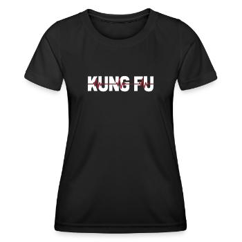 Kung Fu Ekg Heartbeat - Women's Functional T-Shirt - black - Front - AI Model Female 172 light (172cm)