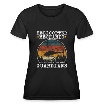 Hubschrauber-Mechaniker Wächter-Stolz - Frauen Funktions-T-Shirt - Schwarz - Vorne - AI Model Female 172 light (172cm)