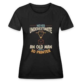 3D Drucker 3D Druck - Frauen Funktions-T-Shirt - Schwarz - Vorne - AI Model Female 172 light (172cm)