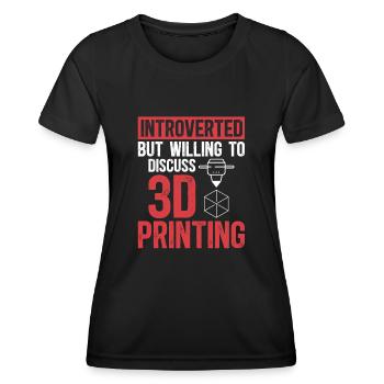 3D Drucker 3D Druck - Frauen Funktions-T-Shirt - Schwarz - Vorne - AI Model Female 172 light (172cm)