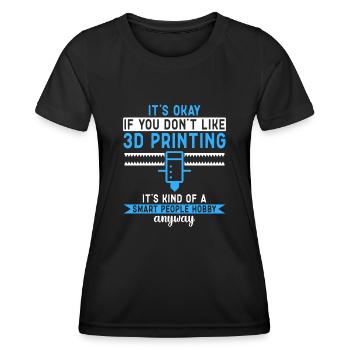 3D Drucker 3D Druck - Frauen Funktions-T-Shirt - Schwarz - Vorne - AI Model Female 172 light (172cm)
