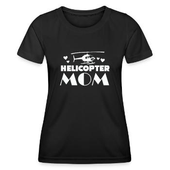 Helikopter Eltern Lustige Helikoptermutter - Frauen Funktions-T-Shirt - Schwarz - Vorne - AI Model Female 172 light (172cm)